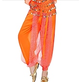 abordables Tenues de danse du ventre-Danse du ventre Pantalon Paillette Femme Utilisation Taille basse Mousseline de soie
