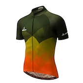 preiswerte Herrenbekleidungs-Sets-Miloto Herren Radtrikot mit Radhose kurz Trägern fahrradbekleidung set Kurzarm MTB Mountain Rennrad Weiß Schwarz Grün Farbverlauf Schottenstoff Kariert Fahhrad Sportkleidung 3D-Pad Atmungsaktiv
