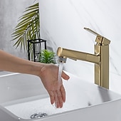 cheap Classical-Bathroom Sink Faucet - Pull out / Pullout Spray Electroplated Centerset Single Handle One HoleBath Taps