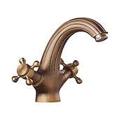 cheap Classical-Bathroom Sink Faucet,Classic Electroplated / Painted Finishes Centerset Two Handles One Hole Bath Taps