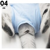 お買い得  犬の服とアクセサリー-犬用 猫用 手術回復スーツ 高通気性 ソフト 快適 安全用具 犬服