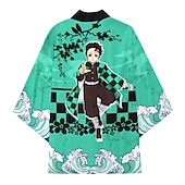 cheap Cartoon &amp; Movie Character Graphic-Agatsuma Zenitsu Kamado Tanjiro Rengoku Shinjurou Cartoon Kimono Anime 3D Harajuku Graphic Kawaii For Men&#039;s Adults&#039; Carnival Masquerade Back To School 3D Print