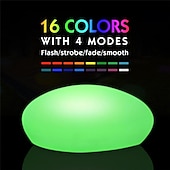 ieftine Lumini de peisaj-lumini solare de grădină strălucitoare în aer liber lampă în formă de pietruită decor grădină lumină rgb impermeabil peisaj lumini de noapte pentru gazon calea de nuntă