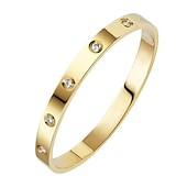 economico Braccialetti-bracciale da donna classico da donna in acciaio inossidabile con intarsi in zircone cubico oro argento oro rosa 1 pezzo braccialetto per festa regali quotidiani vesti per stupire 2025