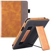 cheap Kindle Cases/Covers-Kindle Paperwhite Signature Edition Case (6.8 inch11th Generation 2021 Released Only) with Stand/Hand Strap and Auto Sleep/Wake PU Leather
