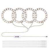 Χαμηλού Κόστους Φώτα Ανάπτυξης Φυτών-angel grow light 4 ή 3 δακτυλίους dc5v usb φυτολάμπα για φυτά led full spectrum λάμπα για σπορόφυτα φυτών εσωτερικού χώρου παχύφυτα λουλουδιών σπιτιού 1τμχ