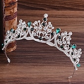preiswerte Diademe &amp; Krone-Krone Tiara Legierung Hochzeit Einfach Braut Mit Metallkopfschmuck Kopfbedeckung Kleid beeindrucken