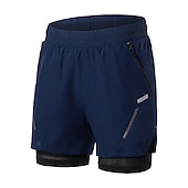 abordables Shorts, collants et pantalons pour hommes-Homme Bloc de Couleur Shorts de course Combi Short Cuissard Short Sport Vélo Shorts Coupe décontractée Des sports Séchage Rapide Doux Bandes réfléchissantes Évacuation de la transpiration Noir Rouge