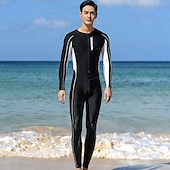 voordelige Overhaaste bewakers-Rashguard heren duikpak zwemkleding voor het hele lichaam upf50+ badpak met ritssluiting aan de voorkant uv-zonbescherming ademend hoge elasticiteit lange mouwen - zwemmen duiken surfen snorkelen