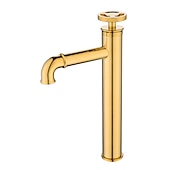 economico Classici-Rubinetto Per Lavello Del Bagno, Miscelatore Monocomando Per Lavello Vaso Alto Nero/Oro Rubinetto Del Bagno Lavabo Miscelatore Per Lavabo Corpo In Ottone