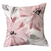 cheap Floral &amp; Plants Style-Spring Double Side Cushion Cover 1PC Soft Decorative Square Throw Pillow Cover Cushion Case Pillowcase for Sofa Bedroom Superior Quality Machine Washable