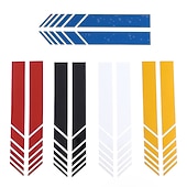 رخيصةأون أدوات حماية وتصميم هيكل السيارات-ملصقات سيارة starfire مرآة الرؤية الخلفية للسيارة مخططة عاكسة تحذير القيادة الآمنة شارات السهم تصميم ريشة مرآة الرؤية الخلفية ملصقات مقترنة بخمسة ألوان اختيارية 2 قطعة