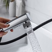 cheap Classical-Bathroom Sink Faucet - Pull out / Pullout Spray Electroplated Centerset Single Handle One HoleBath Taps