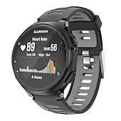 Недорогие Ремешки для часов Garmin-Ремешок для часов для Garmin Forerunner 220/230/235/620/630/735XT Approach S20 / S6 / S5 силиконовый Замена Ремень с помощью инструмента для удаления Дышащий Спортивный ремешок Браслет