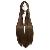 cheap Party Wigs-40 100cm Anime Costume Long Straight Cosplay Wig Party Wig Carnival Cosplay Party Wigs