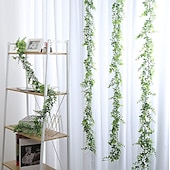 cheap Artificial Plants &amp; Flowers-1PC artificial green plant artificial eucalyptus wreath vine 1.8m ins eucalyptus wall hanging simulation plant vine Wedding Decoration
