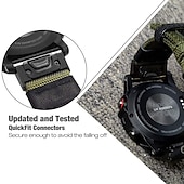 abordables Correas de reloj Garmin-Ver Banda para Garmin Fenix Quatix 7X 6X 5X Plus 3 HR Sapphire Instinct 2X Solar Enduro Tactix 7 Pro Descent Mk2i Mk2 D2 Bravo Charlie Delta PX Nailon Reemplazo Correa Ajuste rápido 26 mm Transpirable