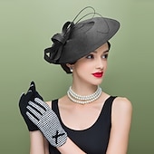 cheap Fascinators-Women&#039;s Fascinators Pillbox Hat Cap Weddings Straw Fedora Vintage Sinamay Base Hats for Kentucky Tea Party Horse Race Ladies Day Headpiece dress to impress Race Day Dress