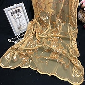 voordelige Sjaals-Sjaal &amp; Omslagdoek Omslagdoeken Damesomslag Glitter &amp; Sprankel Elegant Bruids Mouwloos Polyester Bruiloftsomslagen Met Prints Voor Bruiloft Zomer