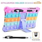 abordables Fundas tablet Samsung-Tableta Carcasa Funda Para Samsung Galaxy Tab S8 11&#039;&#039; S7 11&#039;&#039; A7 Lite 8.7&#039;&#039; A7 A 8.0&quot; 2022 2021 2020 2019 con Soporte Portalápiz Tirantes de Hombro Caricatura Gel de Sílice Para Niños