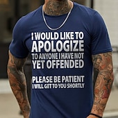 お買い得  メンズグラフィックTシャツ-男性用 レタード Tシャツ カジュアルスタイル コットン１００％ 半袖 グラフィック シャツ ワイン ヘザーグレー ブラック 快適なTシャツ バケーション カジュアル ファッションデザイナーの衣類