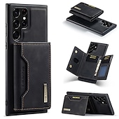 お買い得  サムスン用ケース-サムスンギャラクシーS24/S23/S22/S21/S20プラスウルトラ A14/A54 Note 20ウルトラ/10プラス A73/A33/S25ウルトラ用のハンドバッグウォレット電話ケース – リングホルダーとクロスボディストラップ付き TPU PUレザー