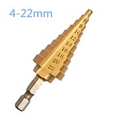 voordelige boor set:-stap boren hss 4mm-22mm houtbewerking elektrisch gereedschap 1/4 hex schacht groothandelsprijs hoge kwaliteit metalen boren titanium