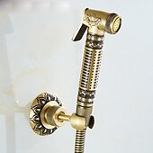 cheap Bidet Faucets-Bathroom Bidet Shower Sprayer Brass Toilet Douche Hygienic Cleaning Head Set Tap