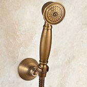 cheap Shower Faucets-Shower Faucet / Body Jet Massage Set - Handshower Included pullout Rainfall Shower Antique / Vintage Style Antique Brass Mount Inside Brass Valve Bath Shower Mixer Taps