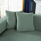 cheap Sofa Seat &amp; Armrest Cover-Stretch Sofa seat Cushion Cover Slipcover Elastic Couch Armchair Loveseat 4 or 3 Seater Grey Plain Solid Soft Durable Washable
