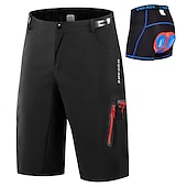 economico Pantaloncini, calzamaglie e pantaloni da uomo-WOSAWE Pantaloncini da uomo in mountain bike con pantaloncini da uomo imbottiti cinguali imbottiti rimovibili in ciclismo in poliestere estate in bici imbottiti