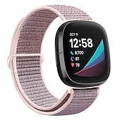 baratos Pulseiras de relógio Fitbit-1 pcs Pulseira de Smartwatch para Fitbit Versa 3 / Sense Náilon Relógio inteligente Alça Ajustável Elástico Respirável Pulseira Esportiva Substituição Pulseira