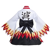 billige Anime-kostymer-Kamado Tanjirou Rengoku Shinjurou Anime Drakter Maskerade Cosplay-drakter Kostume Til Dame Voksne
