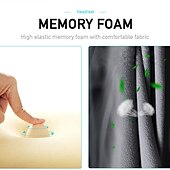 ieftine Tetiere și Perne Lombare Auto-Starfire pernă pentru tetieră pentru scaun auto design ergonomic spumă cu memorie cap de pernă pentru suport pentru gât cap de umăr pentru dormit odihnă în mașină birou acasă 1 pachet