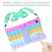 abordables Fundas tablet Samsung-Tableta Carcasa Funda Para Samsung Galaxy Tab S8 11&#039;&#039; S7 11&#039;&#039; A7 Lite 8.7&#039;&#039; A7 A 8.0&quot; 2022 2021 2020 2019 con Soporte Portalápiz Tirantes de Hombro Caricatura Gel de Sílice Para Niños