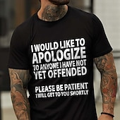 お買い得  メンズグラフィックTシャツ-男性用 レタード Tシャツ カジュアルスタイル コットン１００％ 半袖 グラフィック シャツ ワイン ヘザーグレー ブラック 快適なTシャツ バケーション カジュアル ファッションデザイナーの衣類