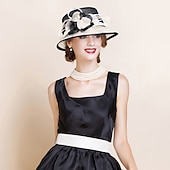 economico Cappelli da Festa-Copricapo in Flax per donne - Cappelli da Matrimonio  Occasioni Speciali 1 Pezzo per impressionare Cappelli Abito da corsa