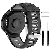 Недорогие Ремешки для часов Garmin-Ремешок для часов для Garmin Forerunner 220/230/235/620/630/735XT Approach S20 / S6 / S5 силиконовый Замена Ремень с помощью инструмента для удаления Дышащий Спортивный ремешок Браслет