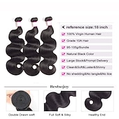 abordables 3 paquets extensions cheveux humains-1 paquet Lot de 3 Lot de 4 Tissage de cheveux Cheveux Brésiliens Ondulation naturelle Extensions de cheveux humains Cheveux Naturel humain Tissages de cheveux humains 8-26 pouce Naturel Homme Design