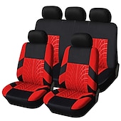 abordables Fundas de asiento para coche-Funda de asiento de automóvil de 5 asientos completamente rodeada funda de tela StarFire 95% universal lavable transpirable multicolor