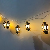 cheap Solar String Lights-Outdoor Solar Decoration Lights LED Retro Oil Lamp Shape String Lights 5m 20leds Christmas Home Indoor Outdoor Decoration