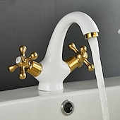 cheap Classical-Bathroom Sink Faucet,Classic Electroplated / Painted Finishes Centerset Two Handles One Hole Bath Taps