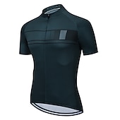 preiswerte Herrenbekleidungs-Sets-21Grams Herren Radtrikot mit Radhose kurz Trägern fahrradbekleidung set Kurzarm MTB Mountain Rennrad Schwarz Grün Dunkelgrün Streifen Fahhrad Sportkleidung 3D-Pad Atmungsaktiv Rasche Trocknung /
