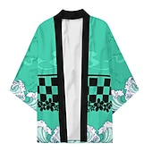 cheap Cartoon &amp; Movie Character Graphic-Agatsuma Zenitsu Kamado Tanjiro Rengoku Shinjurou Cartoon Kimono Anime 3D Harajuku Graphic Kawaii For Men&#039;s Adults&#039; Carnival Masquerade Back To School 3D Print