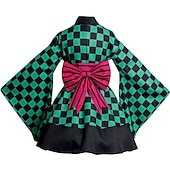 billige Anime-kostymer-Kamado Tanjirou Rengoku Shinjurou Anime Drakter Maskerade Cosplay-drakter Kostume Til Dame Voksne