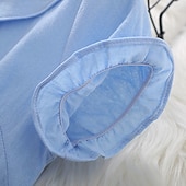 ieftine Rochii Casual-Copii Fete Rochie Mată Manșon scurt Școală Sporturi &amp; Exterior Zilnic Mâneci Bufante Imprimeu De Bază 90% bumbac Lungime Genunchi Vară 3-10 ani Roz Îmbujorat Albastru piscină