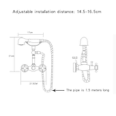 cheap Shower Faucets-Shower Faucet / Body Jet Massage Set - Handshower Included pullout Rainfall Shower Antique / Vintage Style Antique Brass Mount Inside Brass Valve Bath Shower Mixer Taps