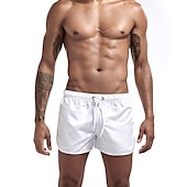 cheap Men&#039;s Swimming Shorts-Men&#039;s Board Shorts Swim Shorts Swim Trunks Elastic Waist Solid Color Quick Dry Short Daily Gym Bathing Chic &amp; Modern Casual / Sporty Black White Micro-elastic