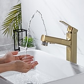cheap Classical-Bathroom Sink Faucet - Pull out / Pullout Spray Electroplated Centerset Single Handle One HoleBath Taps