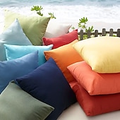 cheap Textured Throw Pillows-Decorative Toss Pillows 1pc Soft Plush Pillow Cover Solid Colored Candy color Multicolor Simple Square Zipper Traditional Classic Outdoor Cushion for Sofa Couch Bed Chair Pink Blue Purple Yellow